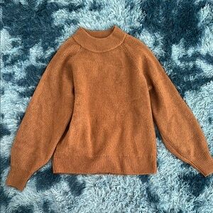 GAP Tan Cowl Neck Sweater Plush Knit